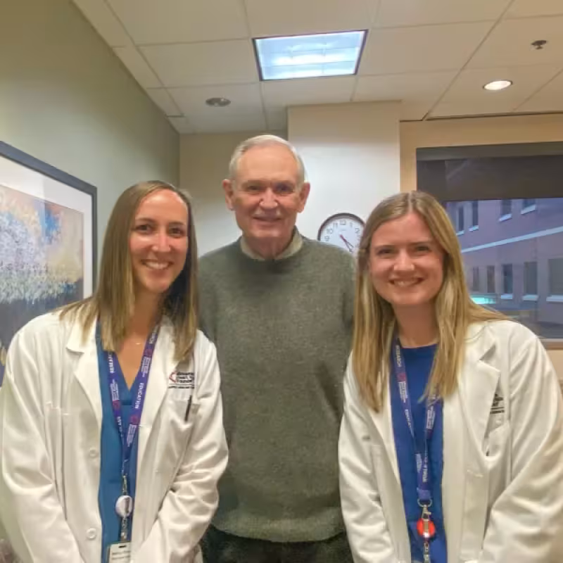 Mike with research staff