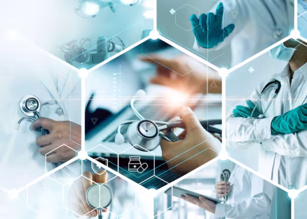 Images of physicians doing research 