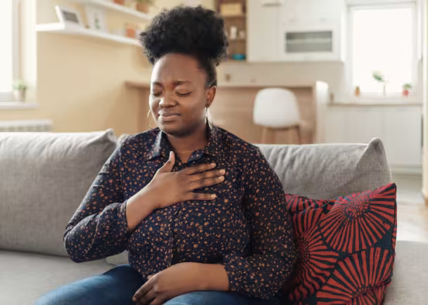 women having heart pain