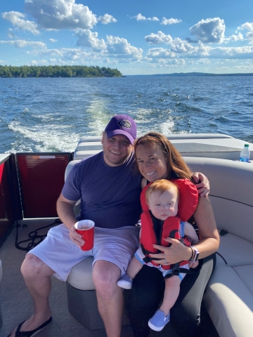 Jess Gottlieb Family photo on a boat