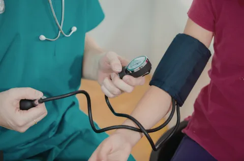 measuring blood pressure