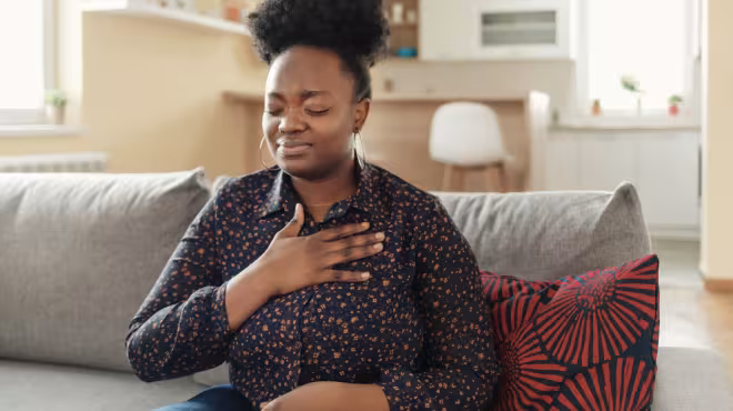 women having heart pain