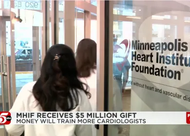 KSTP news screenshot - doctors walking at MHIF