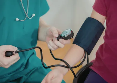 measuring blood pressure