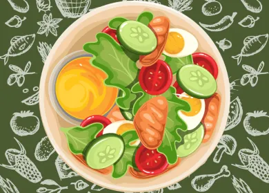 nutrition salad graphics