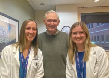 Mike with research staff