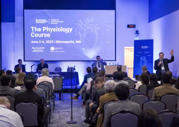 A photograph of a presentation from The Physiology Course