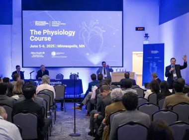A photograph of a presentation from The Physiology Course